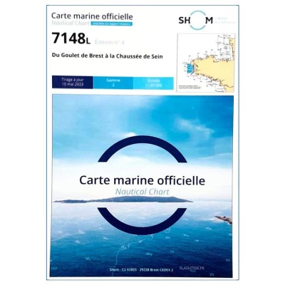 Carte marine 7148L du Shom - Du Goulet de Brest à la Chaussée de Sein - Shom