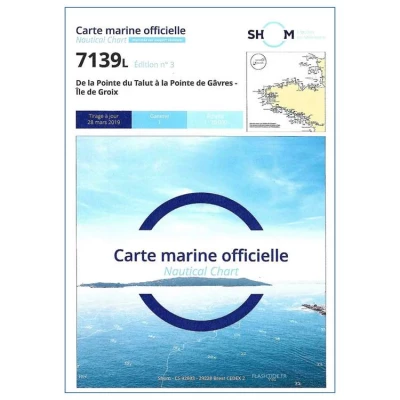 Carte marine 7139L du Shom - De la Pointe du Talut à la Pointe de Gâvres - Île de Groix - Shom