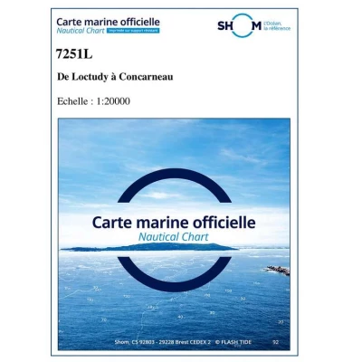 Carte marine 7251L du Shom - De Loctudy à Concarneau - Shom