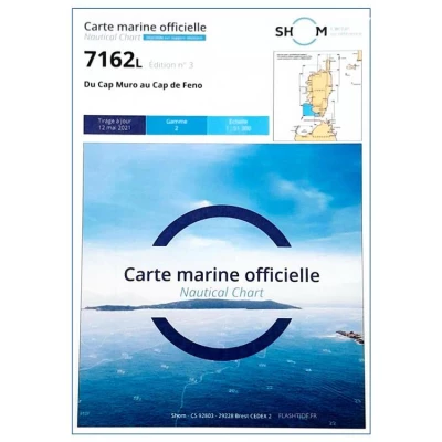 Carte marine 7162L du Shom - Du Cap Muro au Cap de Feno - Shom