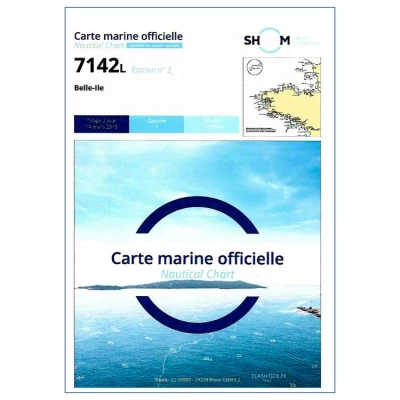 Carte marine 7142L du Shom - Belle �le - Shom