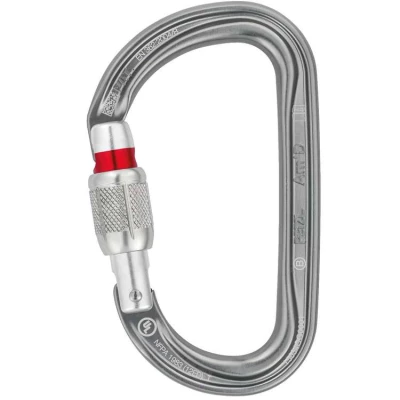 Mousqueton AM'D Screw-Lock par Petzl : aluminium à verrouillage manuel haute résistance - Petzl