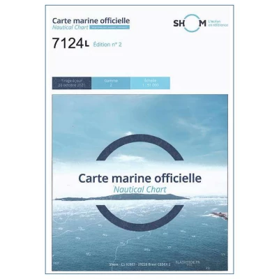 Carte marine 7124L du Shom - Baie de Lannion - De la Pointe de Primel à l'île Grande - Shom