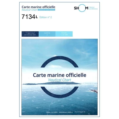 Carte marine 7134L du Shom - Îles Chausey - Shom