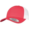 Couleur : Rouge Casquette trucker rétro par Flexfit, Rouge/Blanc