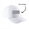 Couleur : Blanc Casquettes broderie incluse avec votre logo, Blanc