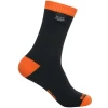 Couleur : Orange Chaussettes mi-mollet étanches Thermlite par DexShell, Noir/Orange - Taille S