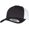Couleur : Noir Casquette trucker rétro par Flexfit, Noir/Blanc