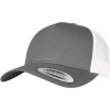Couleur : Gris Casquette trucker rétro par Flexfit, Gris/Blanc