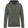 Couleur : Kaki Sweat-shirt à capuche zippé écoresponsable par Native Spirit, Kaki - Taille XXS