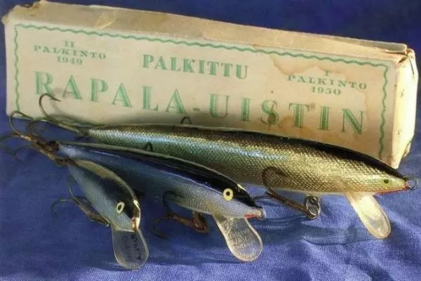 Leurre Vintage Rapala 'Méné Finlandais' - Bois Original Des Années 1960 - Boîte D'origine